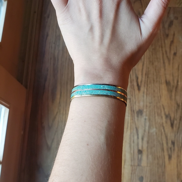 *RARE* Vintage Mexican Turquoise Cuff Bracelet - Picture 10 of 16